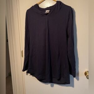 Women's Navy Blue Long Sleeve Top